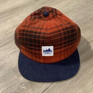 Patagonia plaid range cap cascade burnished red